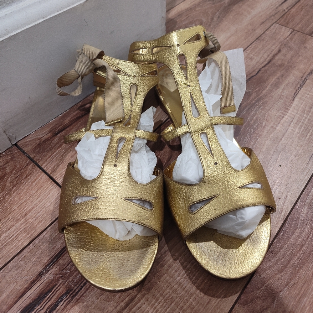 Marc By Marc Jacobs Gold Sandals
